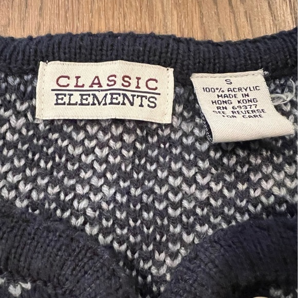 Vintage Nordic Trees Alpine Ski Christmas Cardigan Sweater Small EUC - Picture 12 of 12